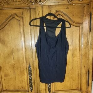 Daci Plus Tankini Top Size 22 Black w Shelf Bra